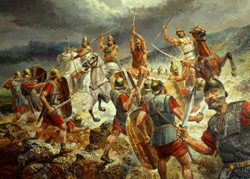 The Battle Between Thracians and Romans